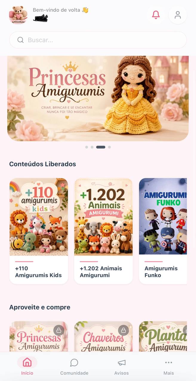 App exclusivo +1202 Animais Amigurumi
